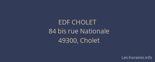 EDF CHOLET