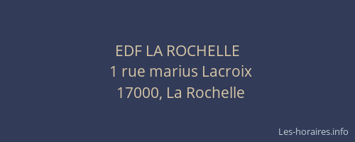 EDF LA ROCHELLE