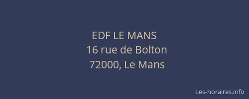 EDF LE MANS