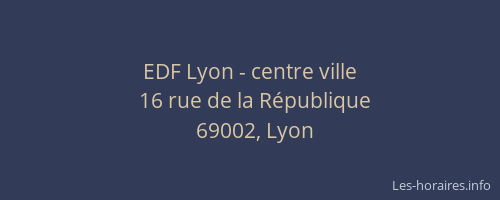 EDF Lyon - centre ville