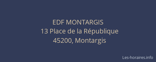 EDF MONTARGIS