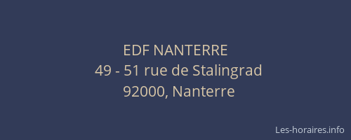 EDF NANTERRE