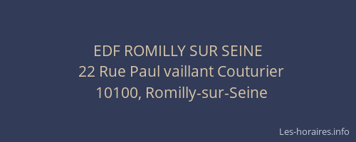 EDF ROMILLY SUR SEINE