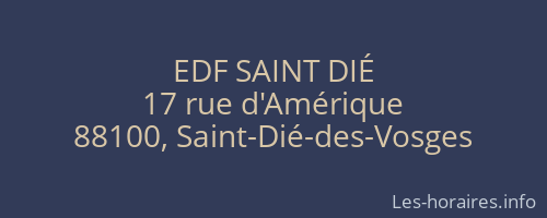 EDF SAINT DIÉ