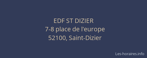EDF ST DIZIER
