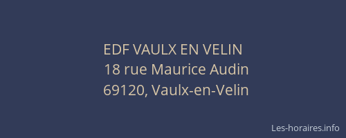 EDF VAULX EN VELIN