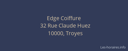 Edge Coiffure