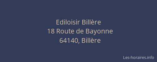 Ediloisir Bill&egrave;re