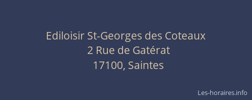 Ediloisir St-Georges des Coteaux