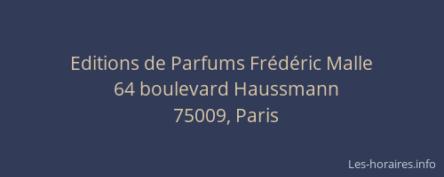 Editions de Parfums Frédéric Malle