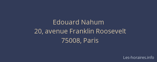 Edouard Nahum
