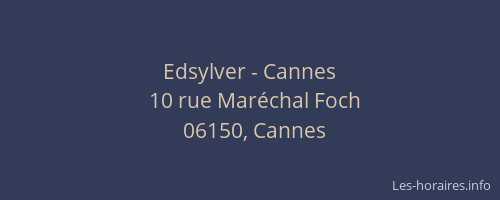 Edsylver - Cannes