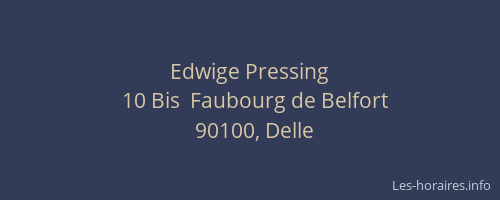 Edwige Pressing