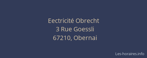 Eectricité Obrecht