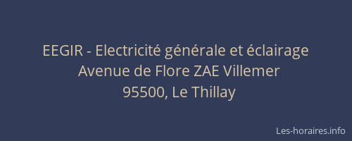 EEGIR - Electricité générale et éclairage