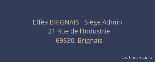 Efféa BRIGNAIS - Siège Admin