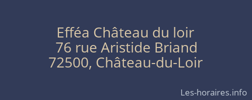 Efféa Château du loir