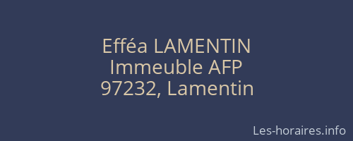 Efféa LAMENTIN