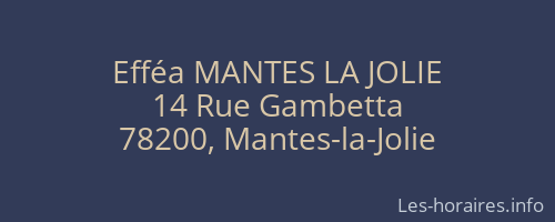Efféa MANTES LA JOLIE