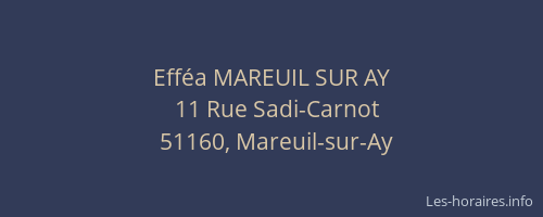 Efféa MAREUIL SUR AY