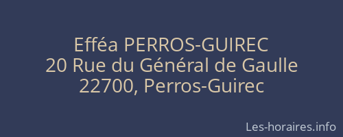 Efféa PERROS-GUIREC