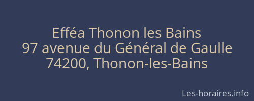 Efféa Thonon les Bains