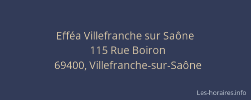 Efféa Villefranche sur Saône