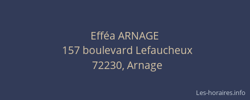 Eff&eacute;a ARNAGE