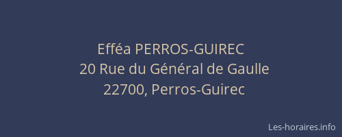 Efféa PERROS-GUIREC