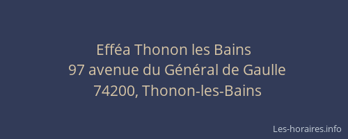 Eff&eacute;a Thonon les Bains