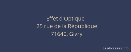 Effet d'Optique