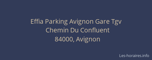 Effia Parking Avignon Gare Tgv