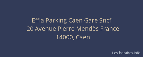 Effia Parking Caen Gare Sncf