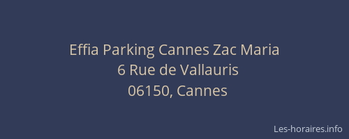 Effia Parking Cannes Zac Maria