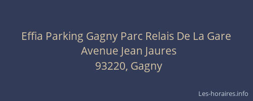 Effia Parking Gagny Parc Relais De La Gare