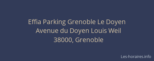 Effia Parking Grenoble Le Doyen
