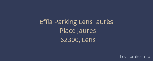 Effia Parking Lens Jaur&egrave;s