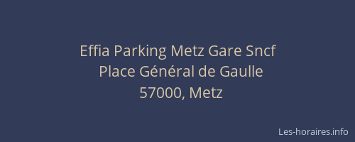Effia Parking Metz Gare Sncf