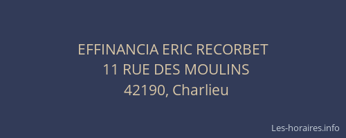 EFFINANCIA ERIC RECORBET