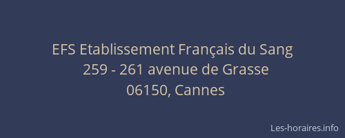 EFS Etablissement Français du Sang