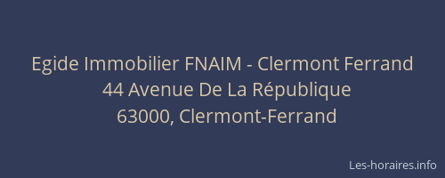 Egide Immobilier FNAIM - Clermont Ferrand