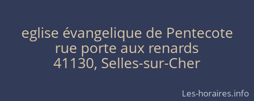 eglise évangelique de Pentecote