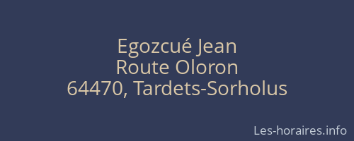 Egozcué Jean
