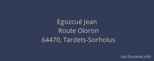 Egozcu&eacute; Jean