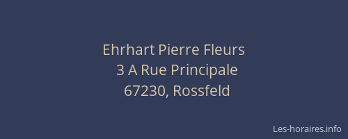 Ehrhart Pierre Fleurs