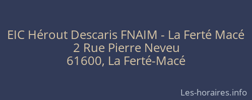 EIC Hérout Descaris FNAIM - La Ferté Macé