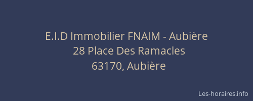 E.I.D Immobilier FNAIM - Aubi&egrave;re