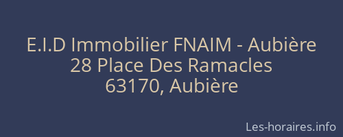 E.I.D Immobilier FNAIM - Aubière