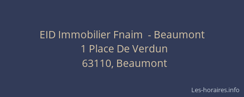 EID Immobilier Fnaim  - Beaumont