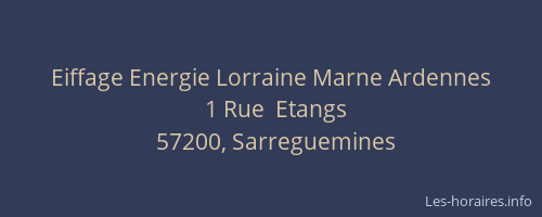 Eiffage Energie Lorraine Marne Ardennes